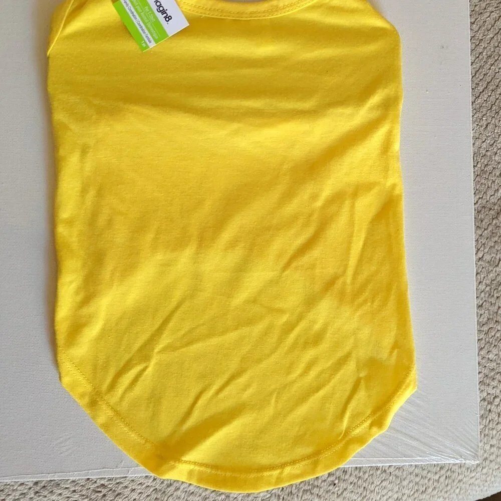 NWT Yellow M Dog T-Shirt Michaels Imagin8 Solid Color Pet Medium Clothes Tee NEW